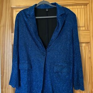 Blue Glitter Women's Jacket Blazer